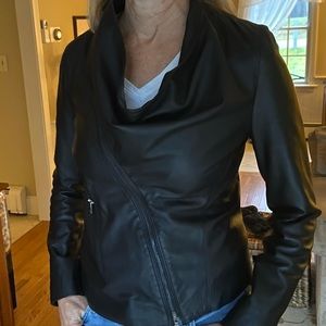 Black leather jacket